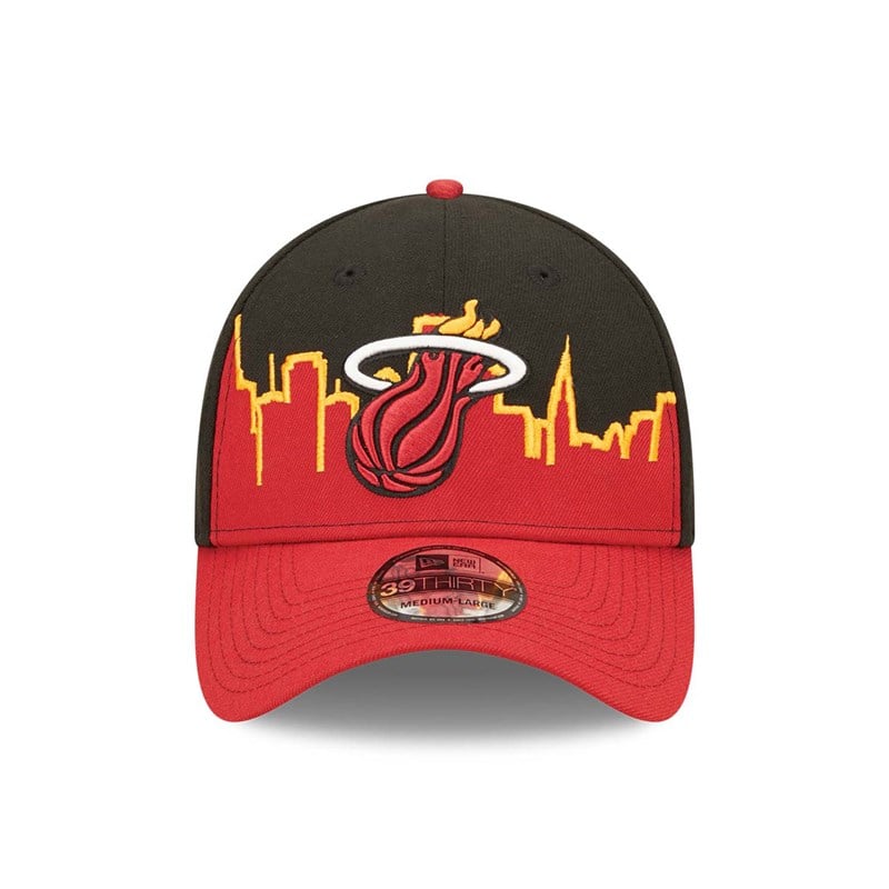 39thirty New Era Miami Heat NBA Tip Off 2022 Stretch Fit Gorras Negros | RB7583426