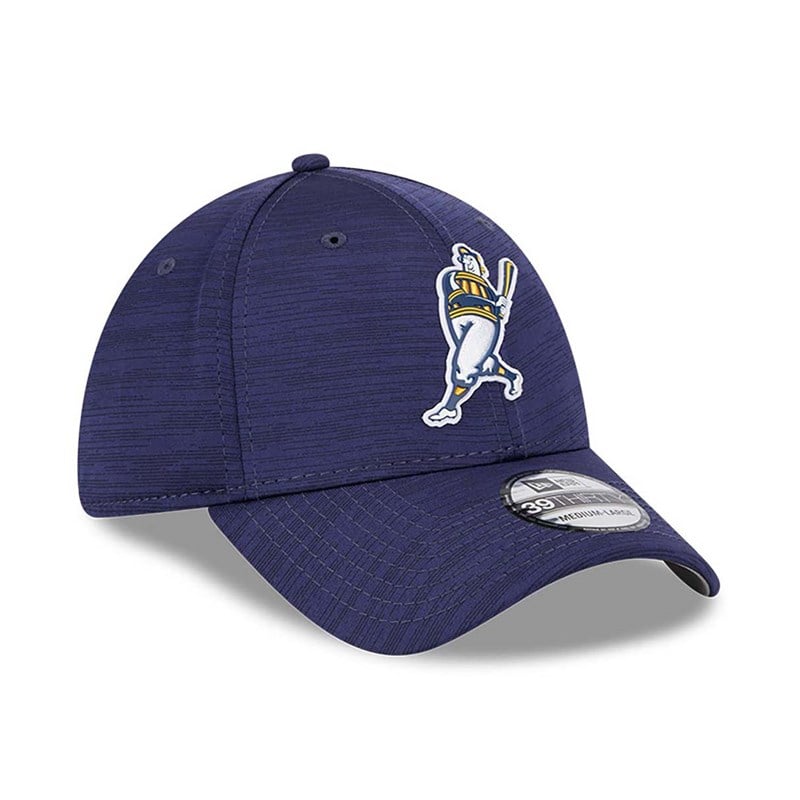 39thirty New Era Milwaukee Brewers MLB Clubhouse Stretch Fit Gorras Azules | MI0523819