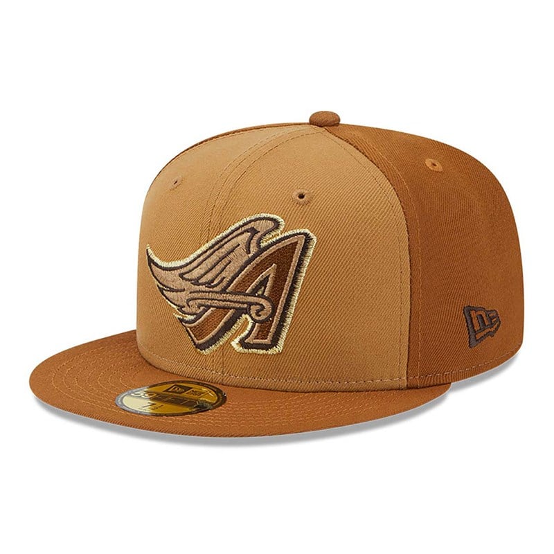 59fifty New Era Anaheim Angels Tri Tone Fitted Gorras Marrom | OT2395047