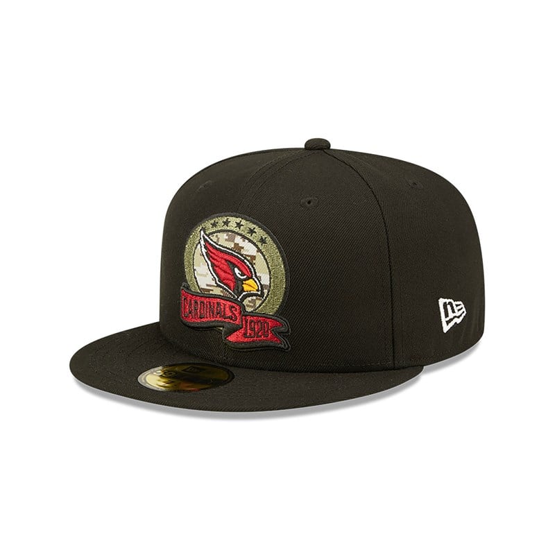 59fifty New Era Arizona Cardinals NFL Salute To Service Fitted Gorras Negros | LJ7623810