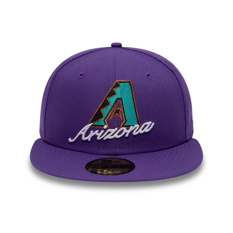 59fifty New Era Arizona Diamondbacks Dual Logo Fitted Gorras Morados | OV7184506