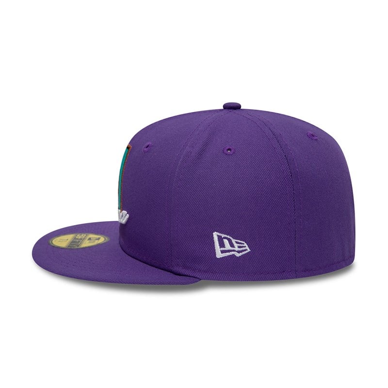 59fifty New Era Arizona Diamondbacks Dual Logo Fitted Gorras Morados | OV7184506