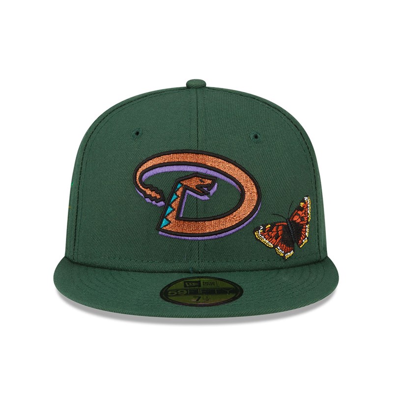 59fifty New Era Arizona Diamondbacks Felt X MLB Fitted Gorras Verdes | BN8279156