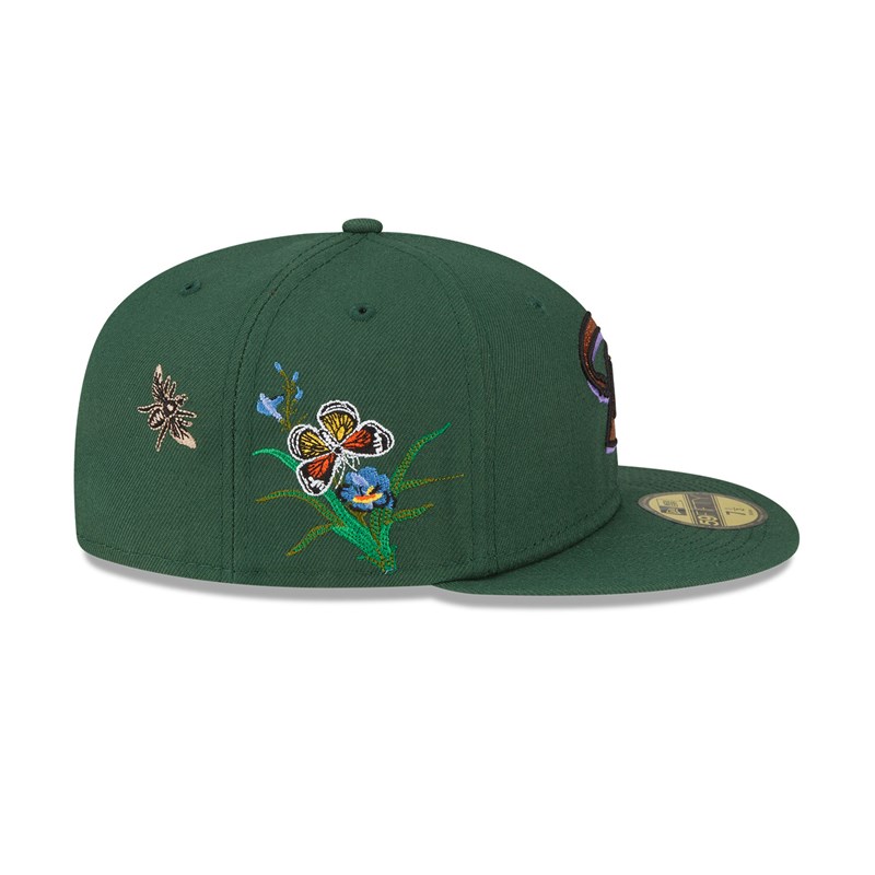 59fifty New Era Arizona Diamondbacks Felt X MLB Fitted Gorras Verdes | BN8279156