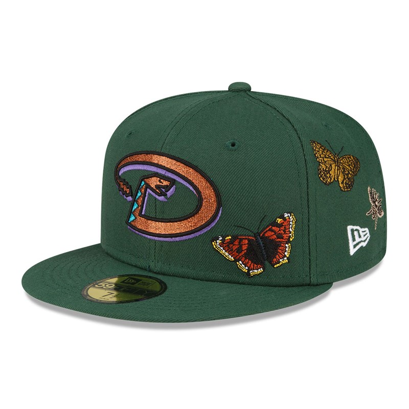 59fifty New Era Arizona Diamondbacks Felt X MLB Fitted Gorras Verdes | BN8279156