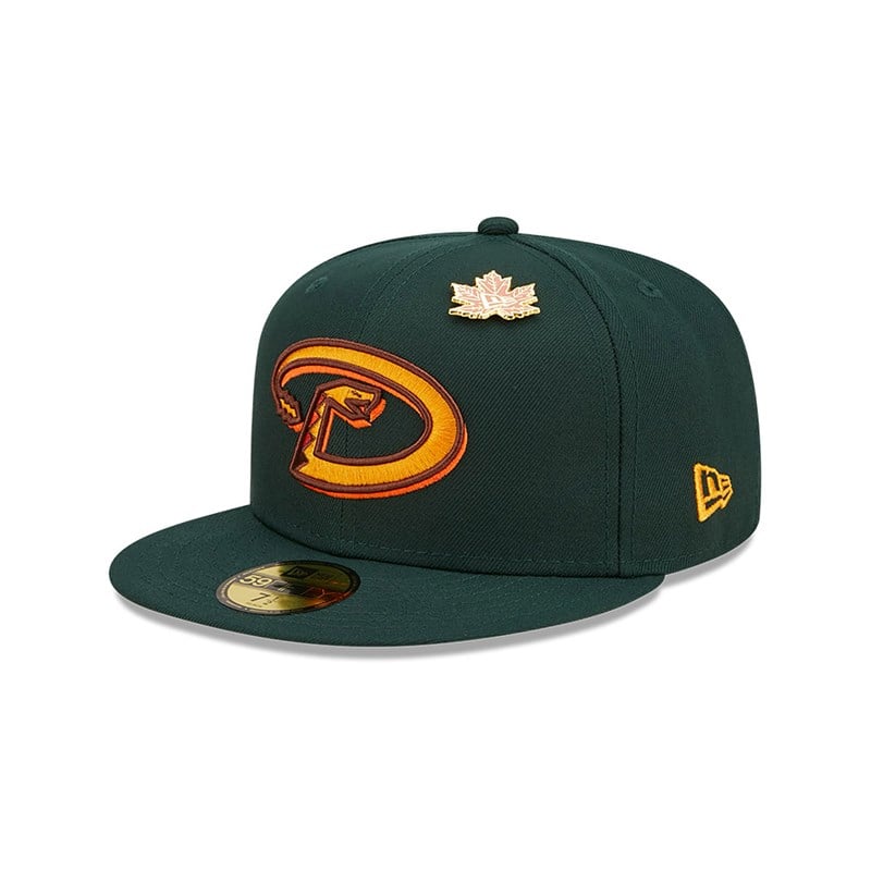 59fifty New Era Arizona Diamondbacks Leafy Fitted Gorras Verdes | QI5038421