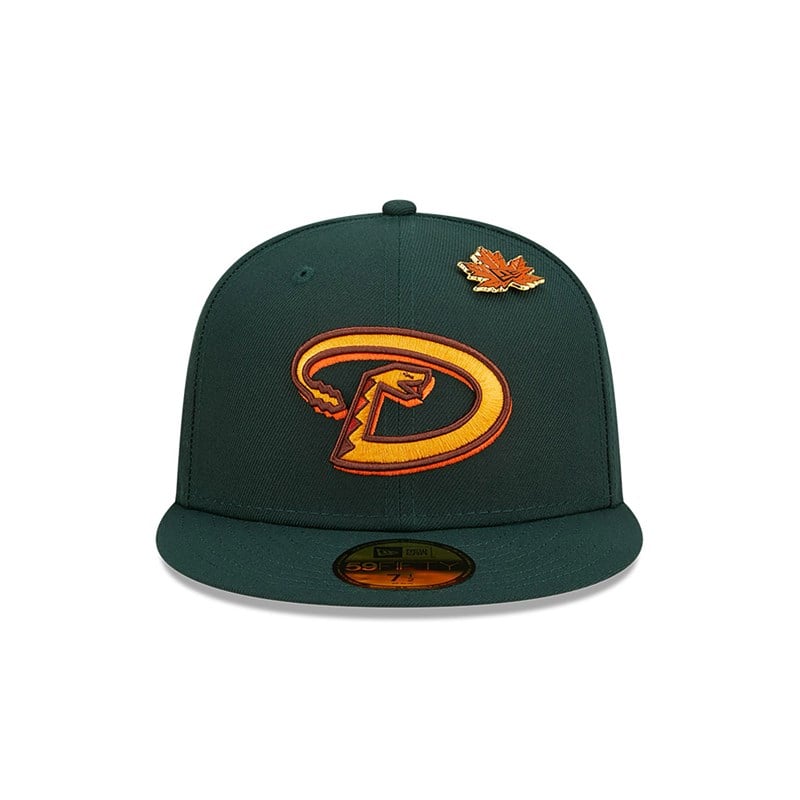 59fifty New Era Arizona Diamondbacks Leafy Fitted Gorras Verdes | QI5038421