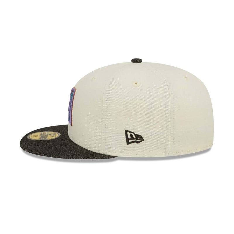 59fifty New Era Arizona Diamondbacks MLB Chrome Fitted Gorras Blancos | YC8139740