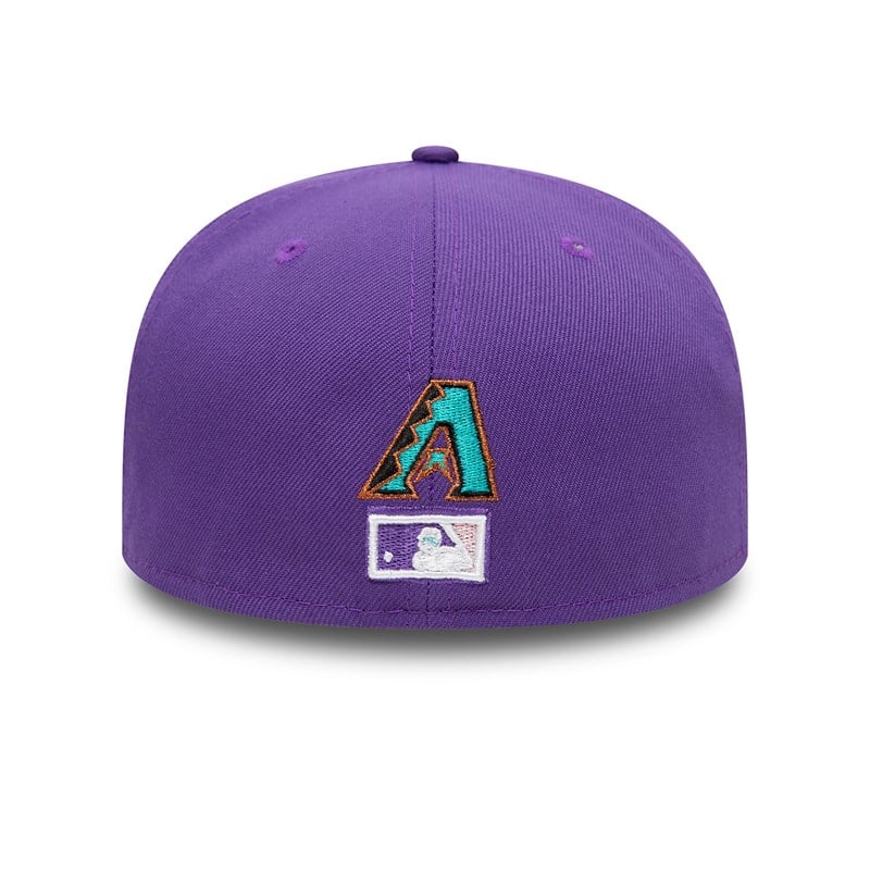 59fifty New Era Arizona Diamondbacks Side Patch Bloom Fitted Gorras Morados | AW0481723