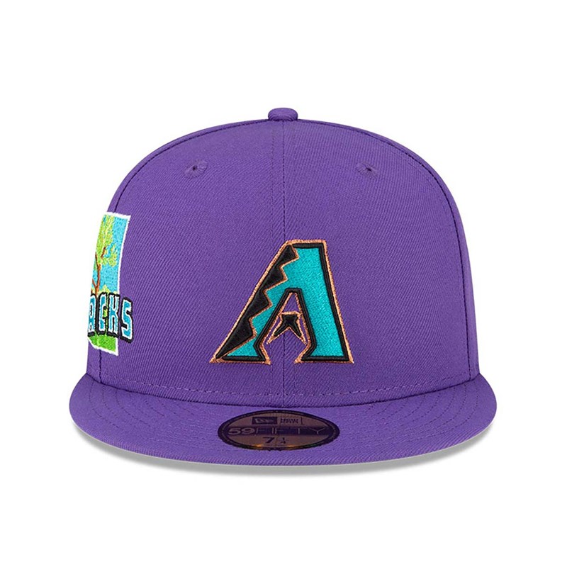 59fifty New Era Arizona Diamondbacks Stateview Fitted Gorras Morados | XL6152349