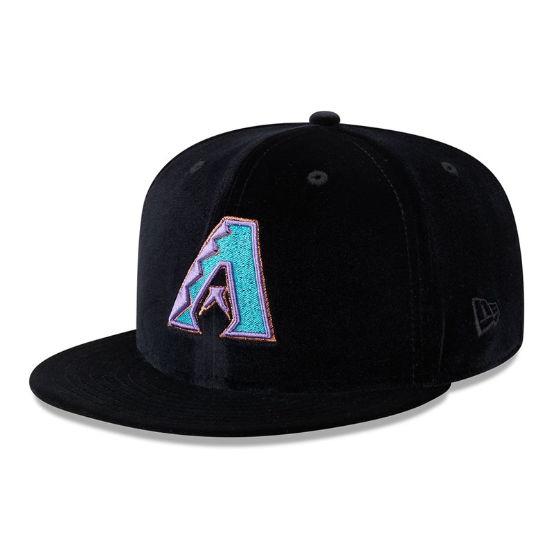 59fifty New Era Arizona Diamondbacks Velvet Fitted Gorras Negros | VO3406529