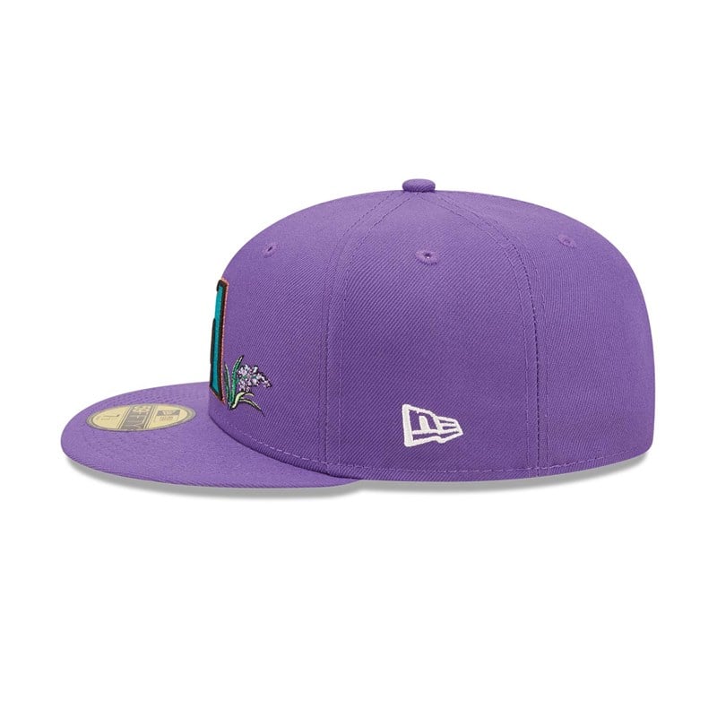 59fifty New Era Arizona Diamondbacks Watercolour Floral Gorras Morados | HA0658249