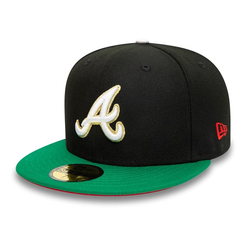 59fifty New Era Atlanta Braves 1995 World Series Fitted Gorras Negros | UQ2758049