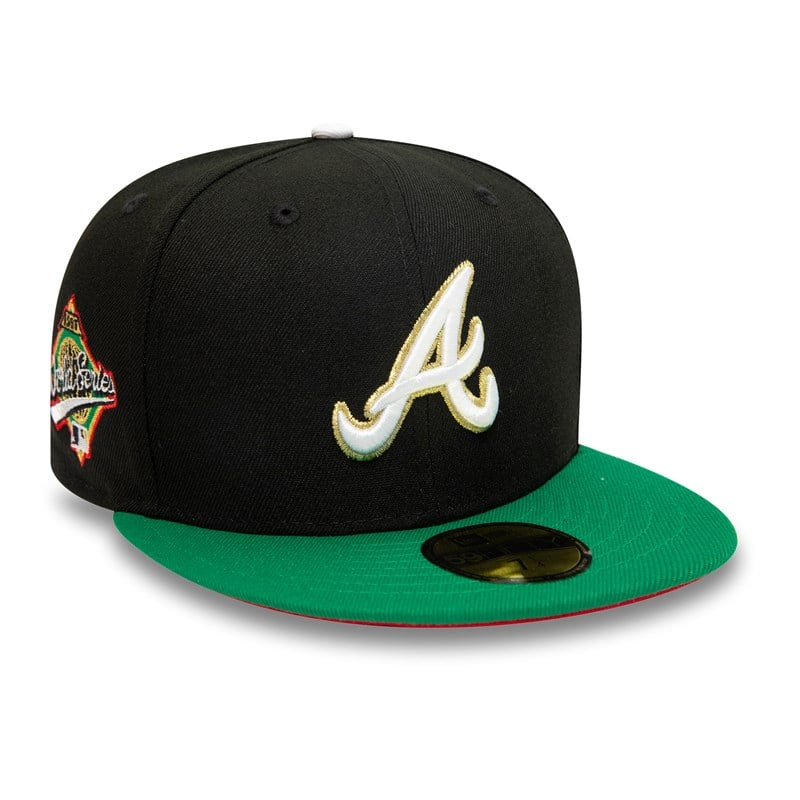 59fifty New Era Atlanta Braves 1995 World Series Fitted Gorras Negros | UQ2758049