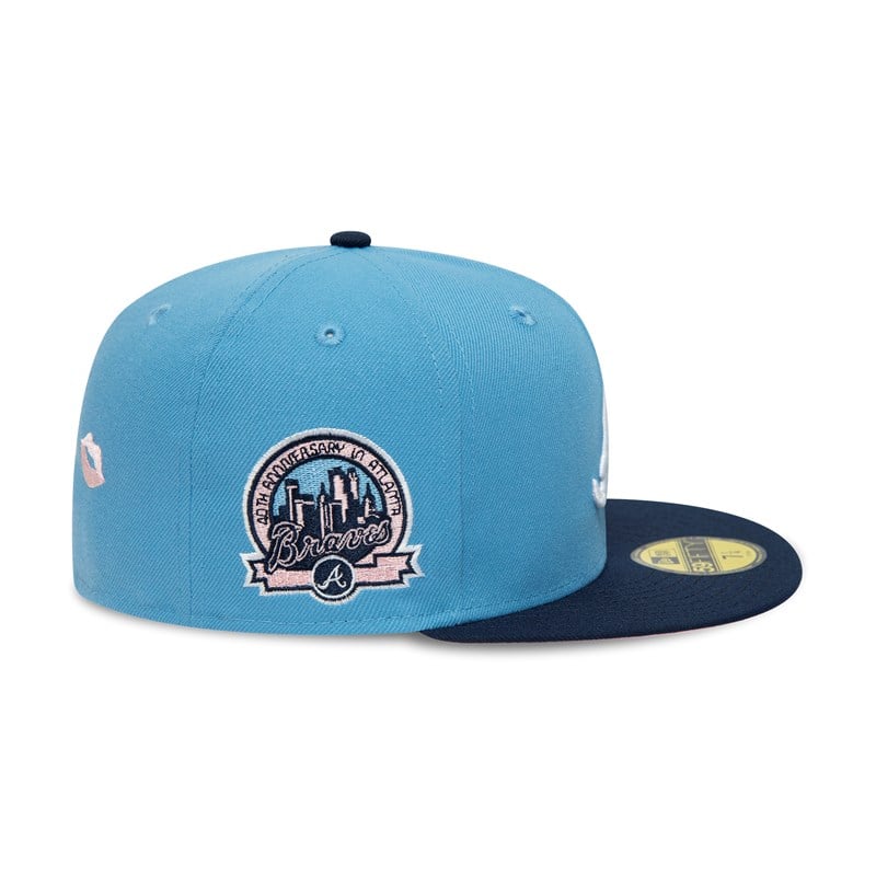 59fifty New Era Atlanta Braves 40th Anniversary Fitted Gorras Azules | QJ9012874