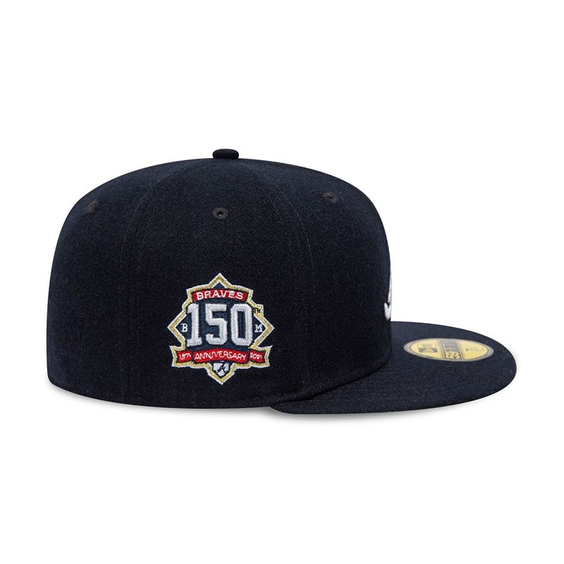 59fifty New Era Atlanta Braves Anniversary Fitted Gorras Azules | BQ7684103