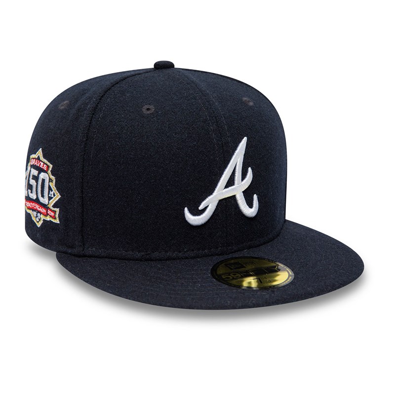 59fifty New Era Atlanta Braves Anniversary Fitted Gorras Azules | BQ7684103