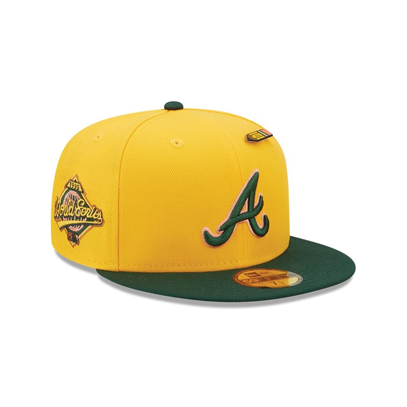 59fifty New Era Atlanta Braves Back To School Fitted Gorras Amarillos | IN5743620