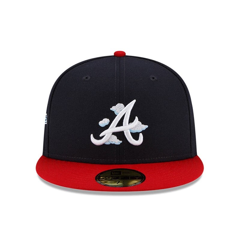 59fifty New Era Atlanta Braves Comic Cloud Fitted Gorras Azules | GA8794253