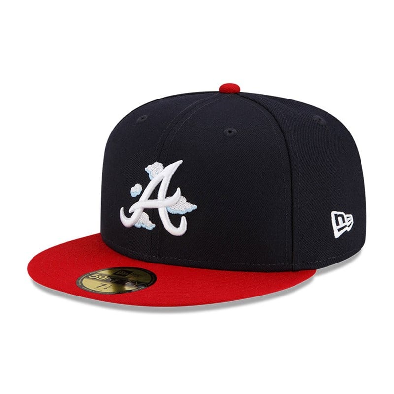 59fifty New Era Atlanta Braves Comic Cloud Fitted Gorras Azules | GA8794253