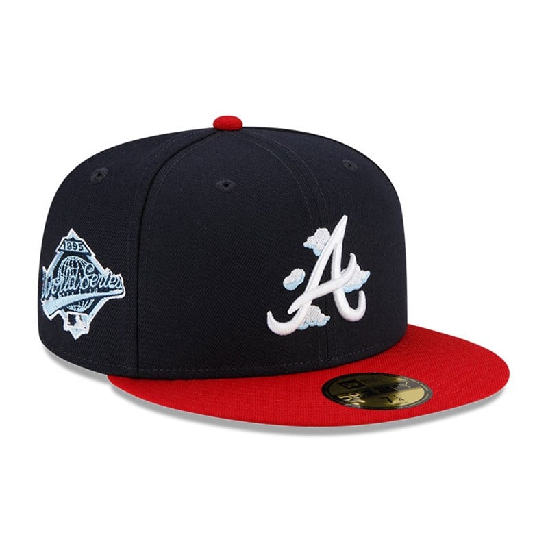 59fifty New Era Atlanta Braves Comic Cloud Fitted Gorras Azules | GA8794253