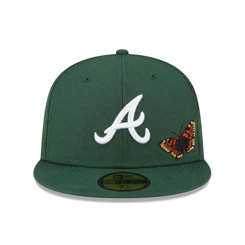 59fifty New Era Atlanta Braves Felt X MLB Fitted Gorras Verdes | WA5706489