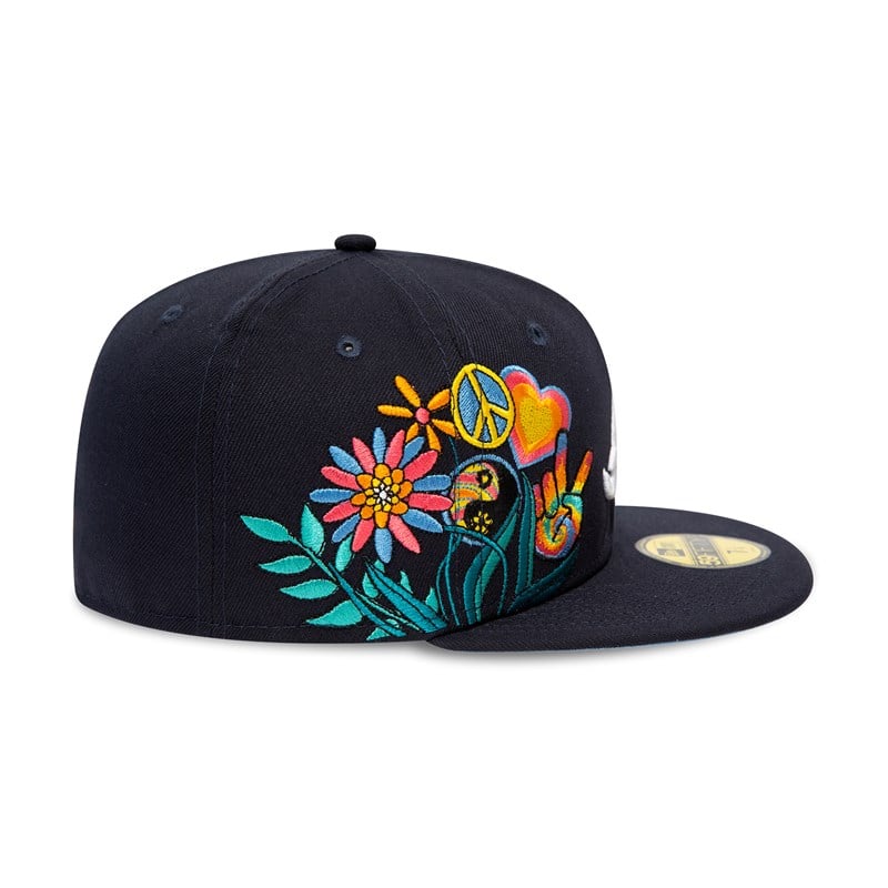 59fifty New Era Atlanta Braves Groovy Fitted Gorras Azules | IE1483609