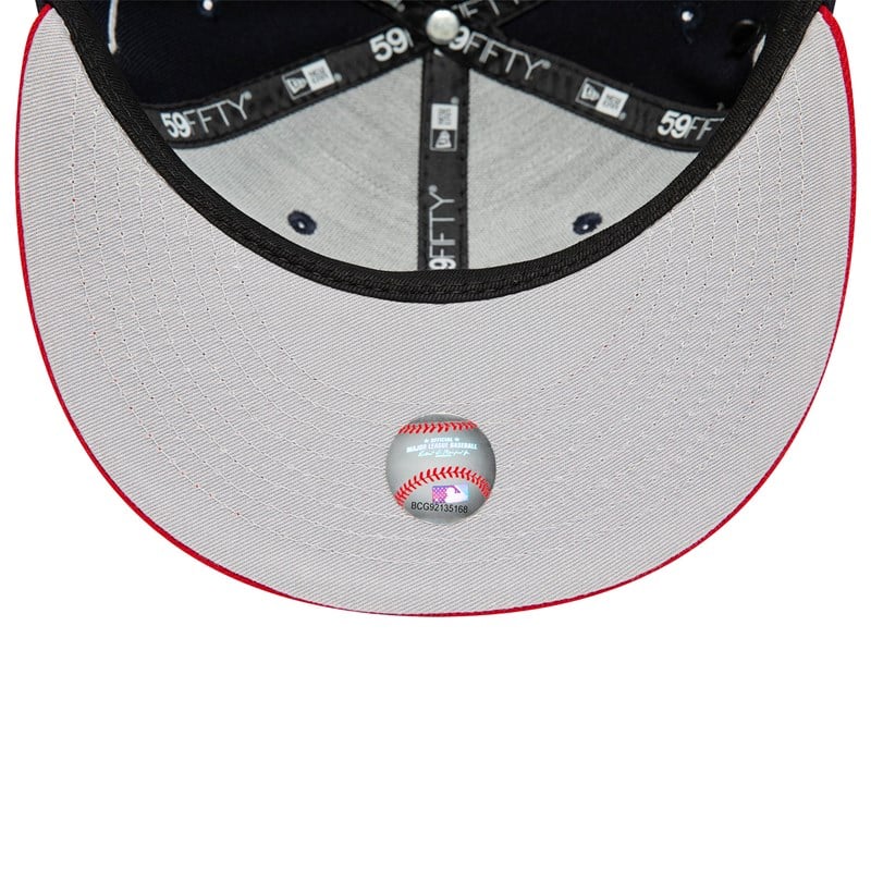 59fifty New Era Atlanta Braves Historic Champs Fitted Gorras Azules | ZW3567198