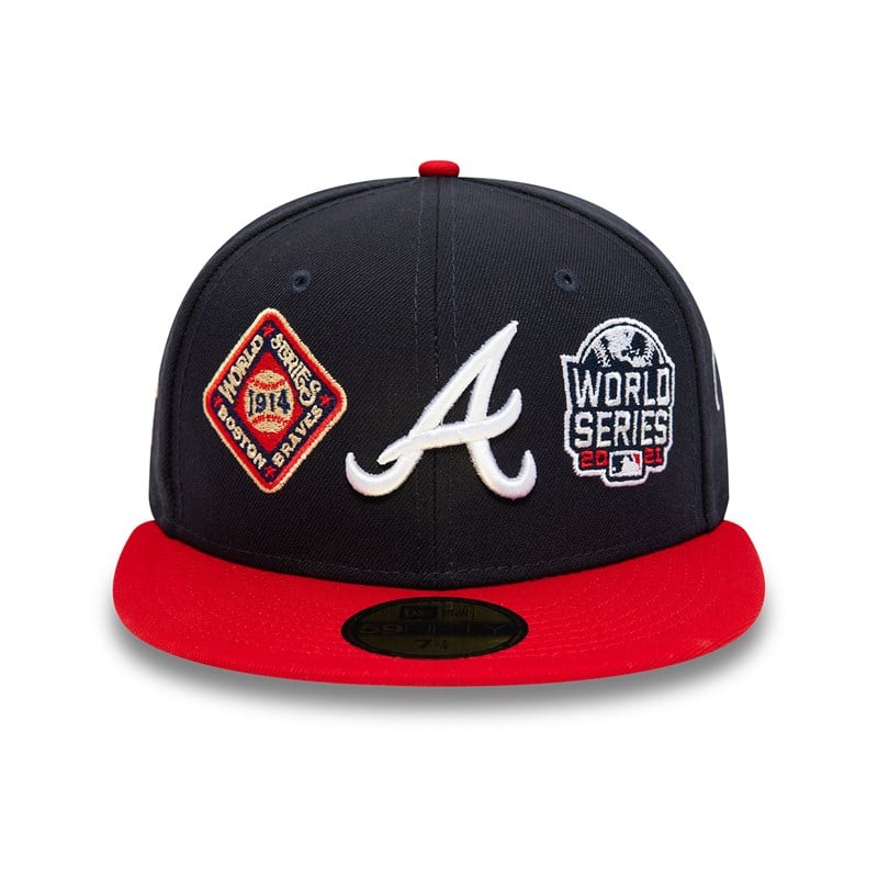 59fifty New Era Atlanta Braves Historic Champs Fitted Gorras Azules | ZW3567198