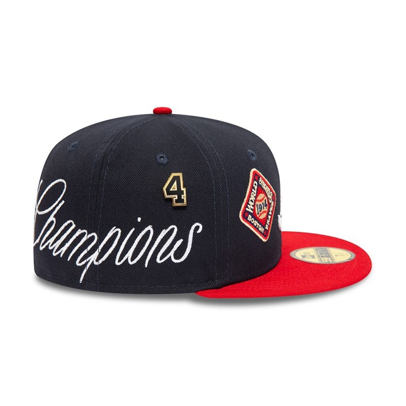 59fifty New Era Atlanta Braves Historic Champs Fitted Gorras Azules | ZW3567198