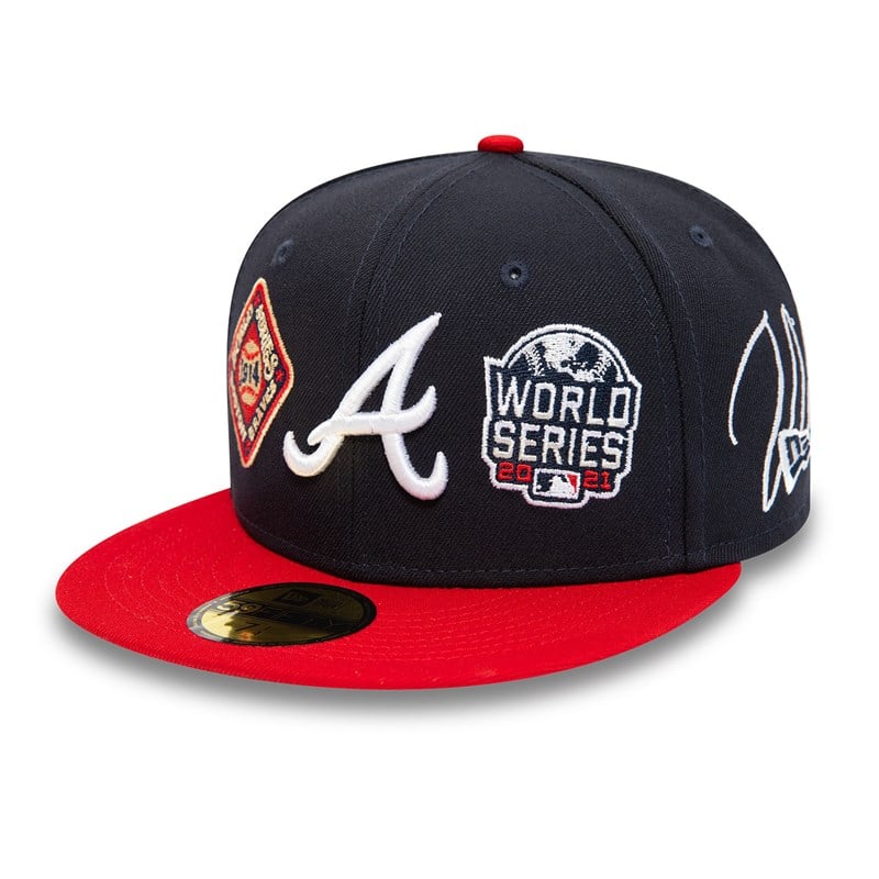 59fifty New Era Atlanta Braves Historic Champs Fitted Gorras Azules | ZW3567198