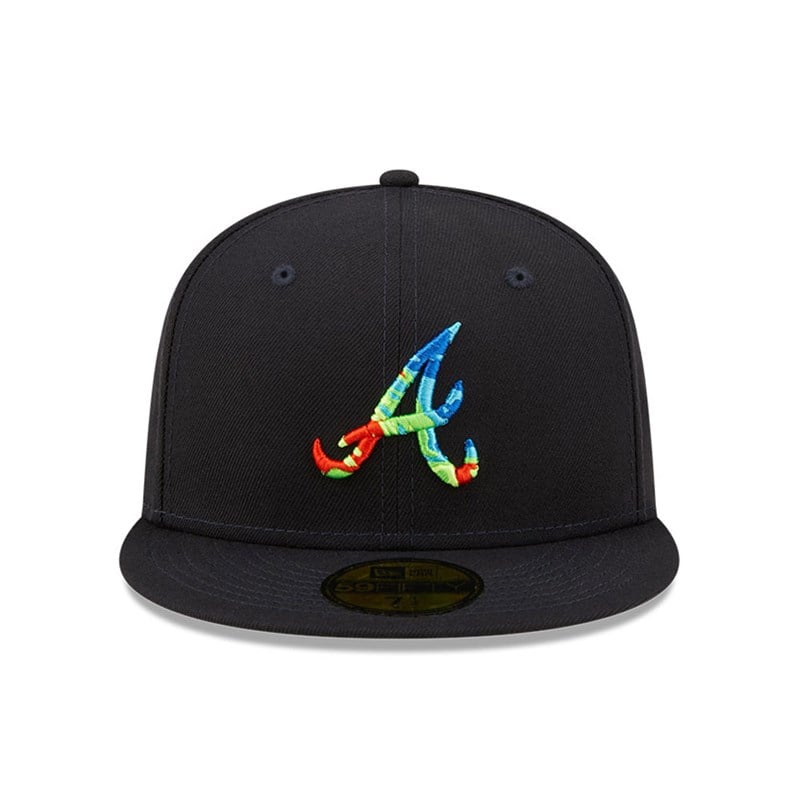 59fifty New Era Atlanta Braves Infrared Fitted Gorras Azules | LB3924701