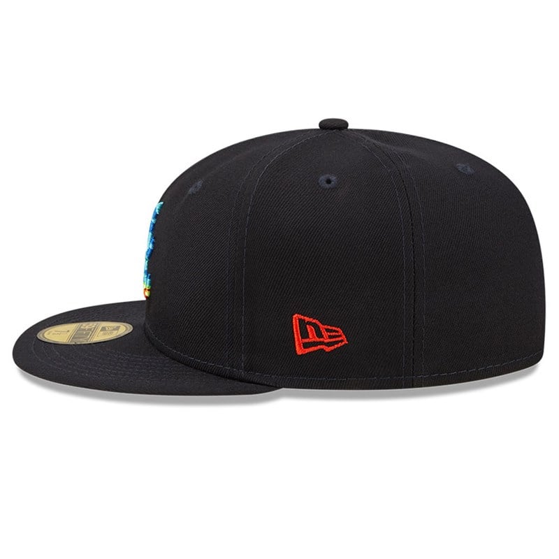 59fifty New Era Atlanta Braves Infrared Fitted Gorras Azules | LB3924701