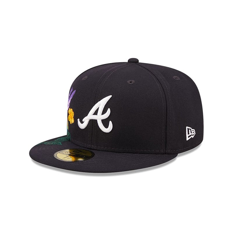 59fifty New Era Atlanta Braves MLB Blooming Fitted Gorras Azules | CX6597438