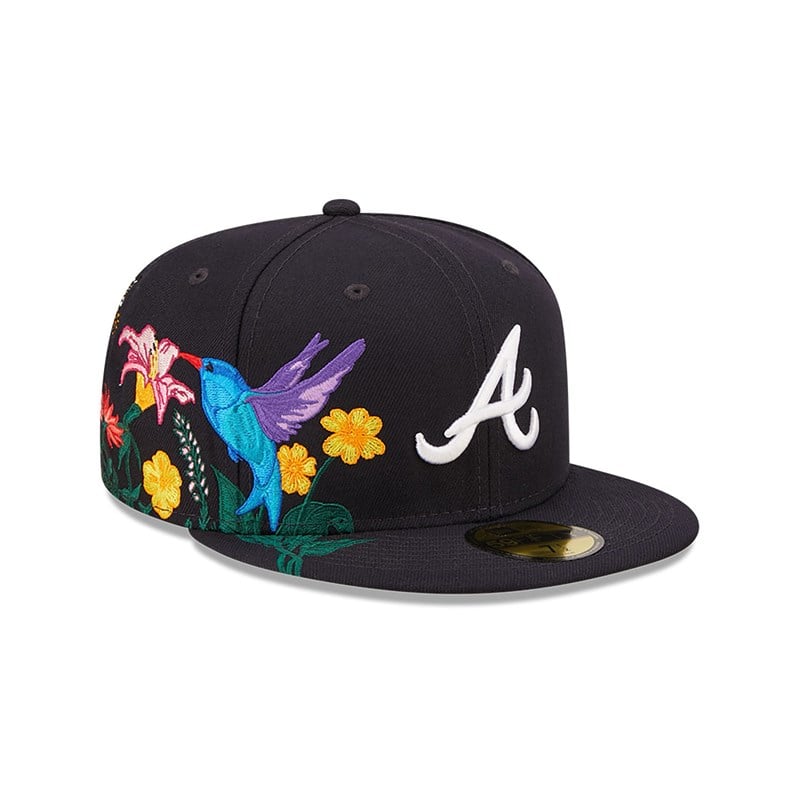 59fifty New Era Atlanta Braves MLB Blooming Fitted Gorras Azules | CX6597438