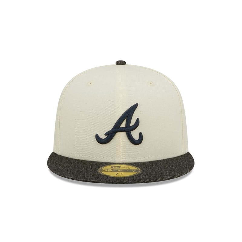 59fifty New Era Atlanta Braves MLB Chrome Fitted Gorras Blancos | XT1846093