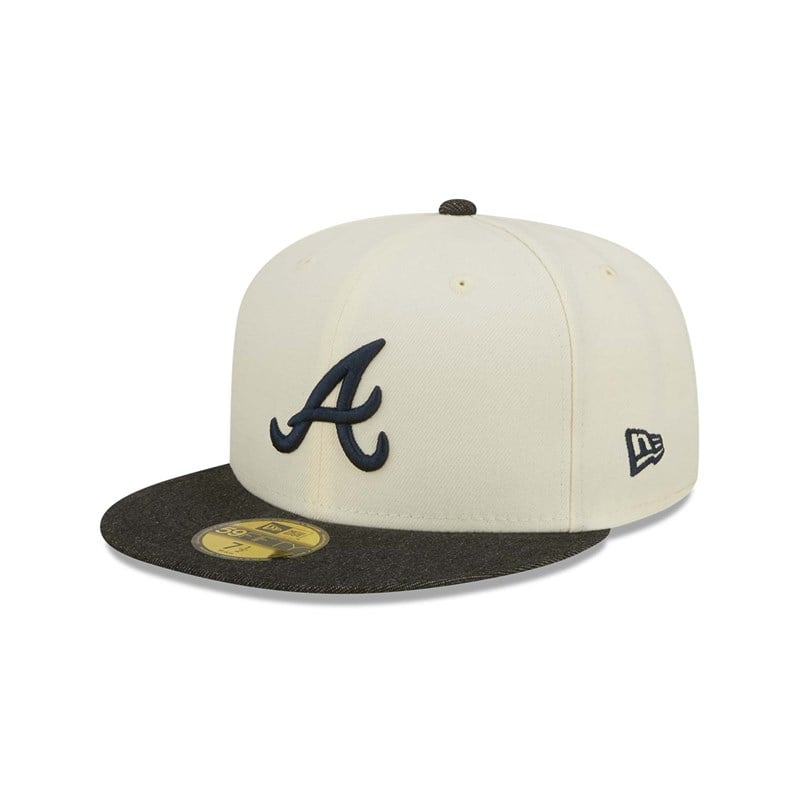 59fifty New Era Atlanta Braves MLB Chrome Fitted Gorras Blancos | XT1846093