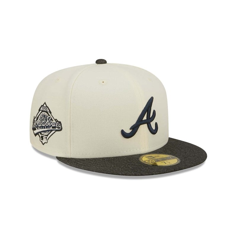 59fifty New Era Atlanta Braves MLB Chrome Fitted Gorras Blancos | XT1846093