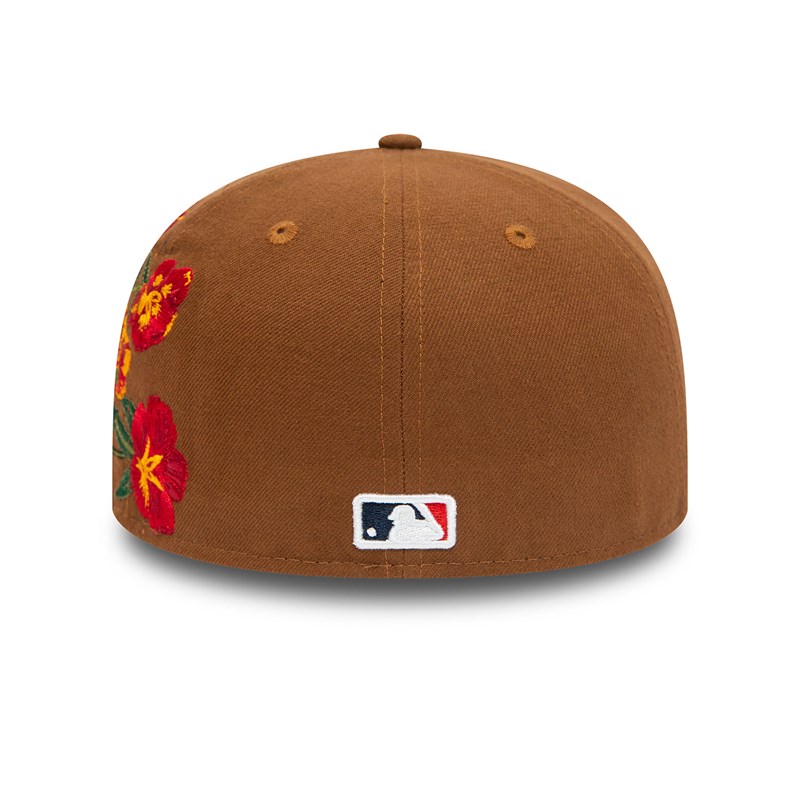 59fifty New Era Atlanta Braves MLB Floral Toffee Fitted Gorras Marrom | VS3521740