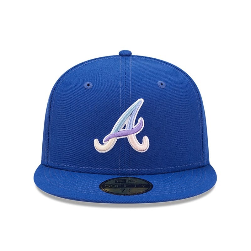 59fifty New Era Atlanta Braves MLB Nightbreak Team Fitted Gorras Azules | PU0816429