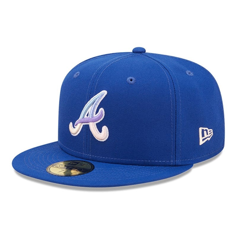 59fifty New Era Atlanta Braves MLB Nightbreak Team Fitted Gorras Azules | PU0816429