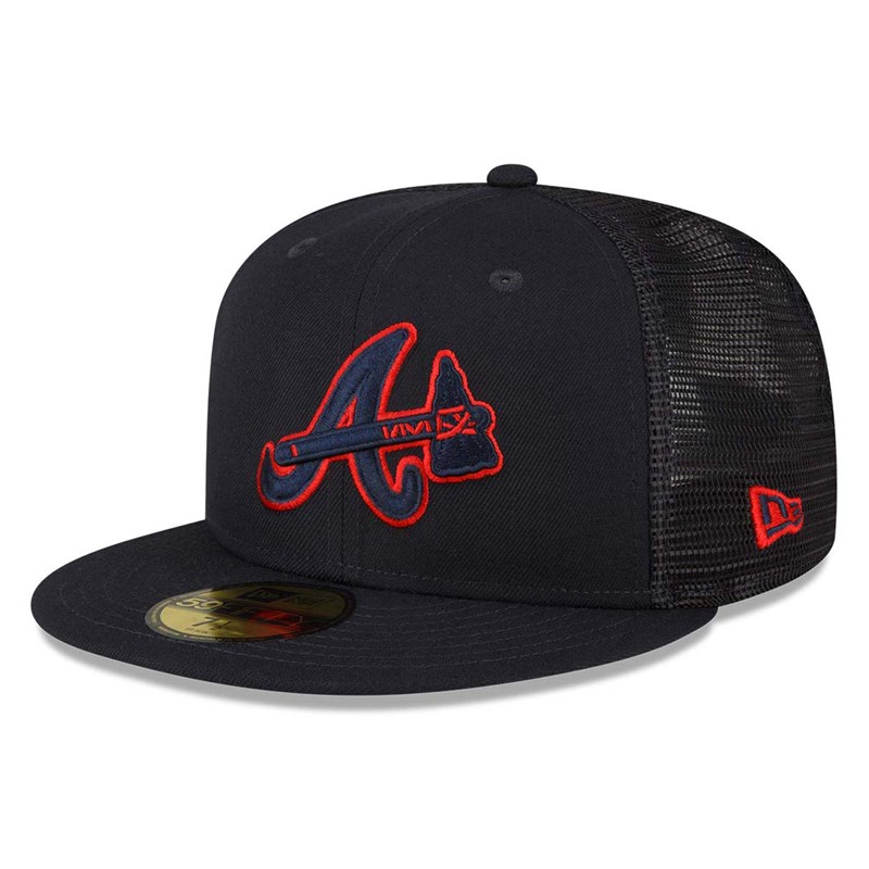 59fifty New Era Atlanta Braves MLB Spring Entrenamiento Fitted Gorras Azules | EN0539241