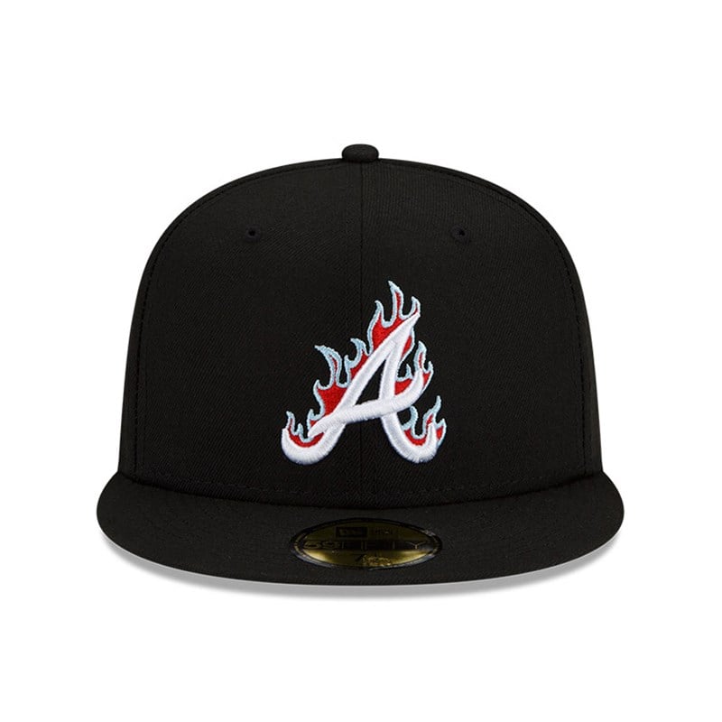 59fifty New Era Atlanta Braves MLB Team Fire Gorras Negros | IT2740816