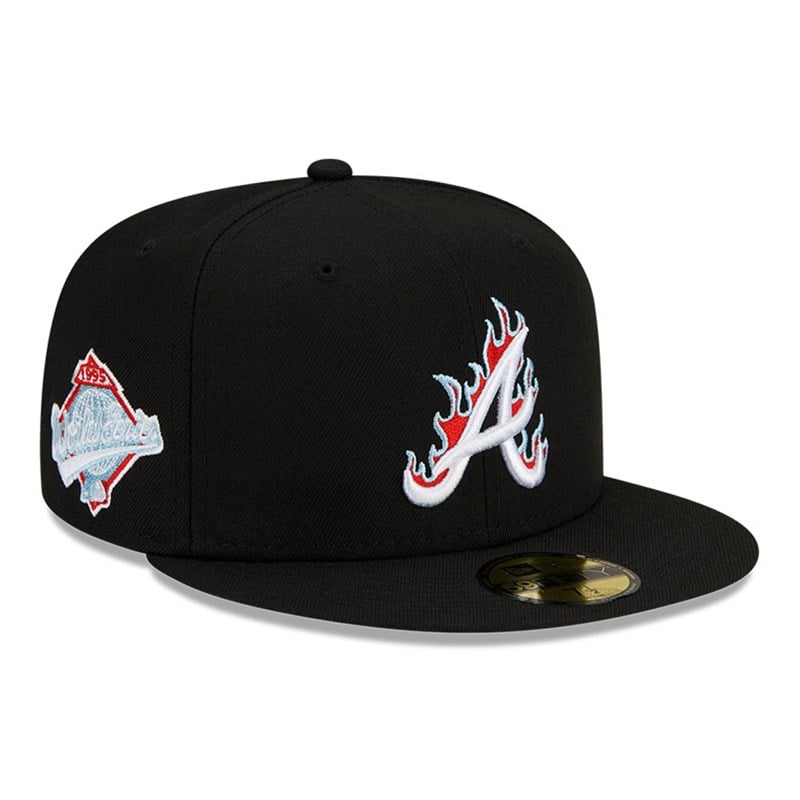 59fifty New Era Atlanta Braves MLB Team Fire Gorras Negros | IT2740816