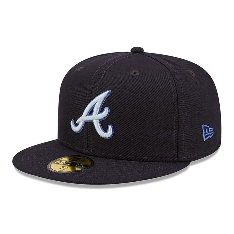 59fifty New Era Atlanta Braves Monocamo Fitted Gorras Azules | MI0398614