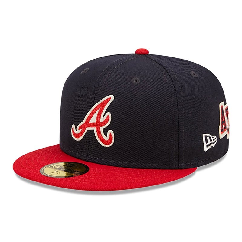 59fifty New Era Atlanta Braves Ne Letterman Fitted Gorras Azules | GN0239465