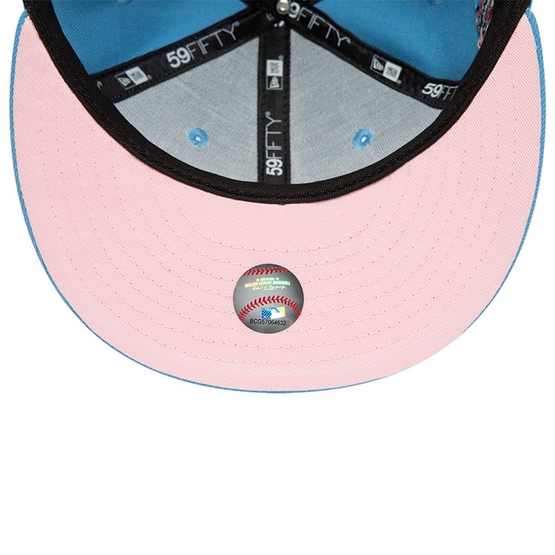 59fifty New Era Atlanta Braves Pastel Fitted Gorras Azules | WG0964172