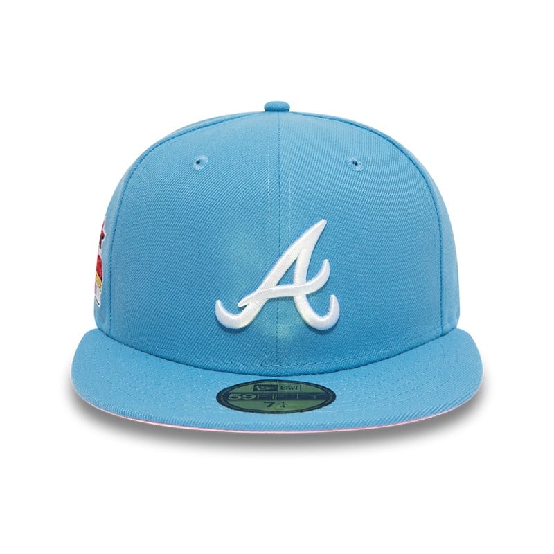 59fifty New Era Atlanta Braves Pastel Fitted Gorras Azules | WG0964172