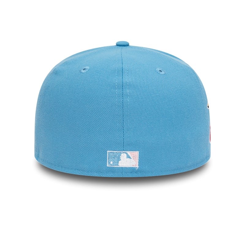 59fifty New Era Atlanta Braves Pastel Fitted Gorras Azules | WG0964172