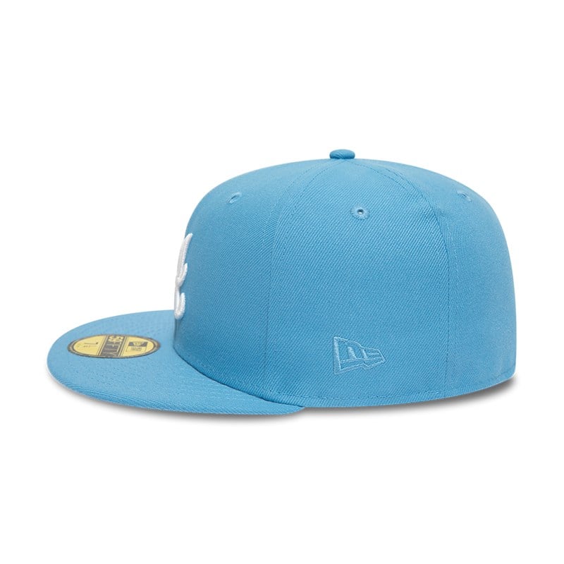 59fifty New Era Atlanta Braves Pastel Fitted Gorras Azules | WG0964172